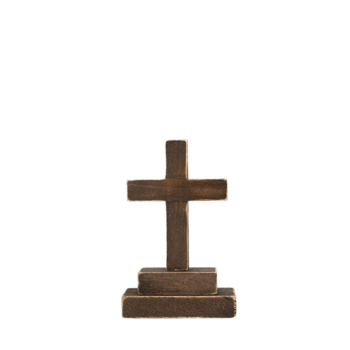 Wood Cross On Stand, 2 sizes, 2 colors