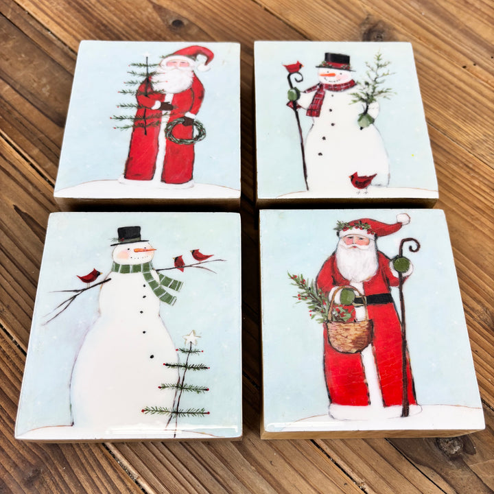 Santa & Snowman Art Blocks - 4 Styles