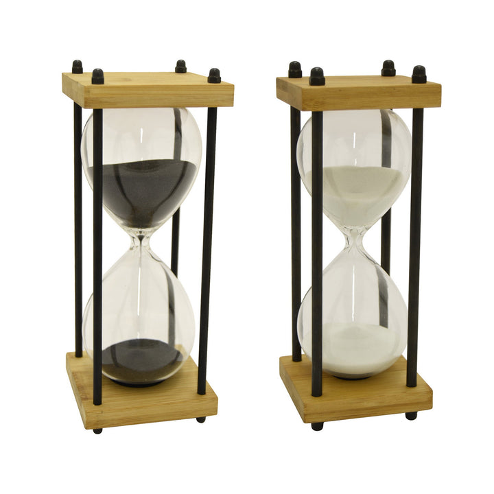 Bamboo/Glass Timer, 2 sizes, 2 colors