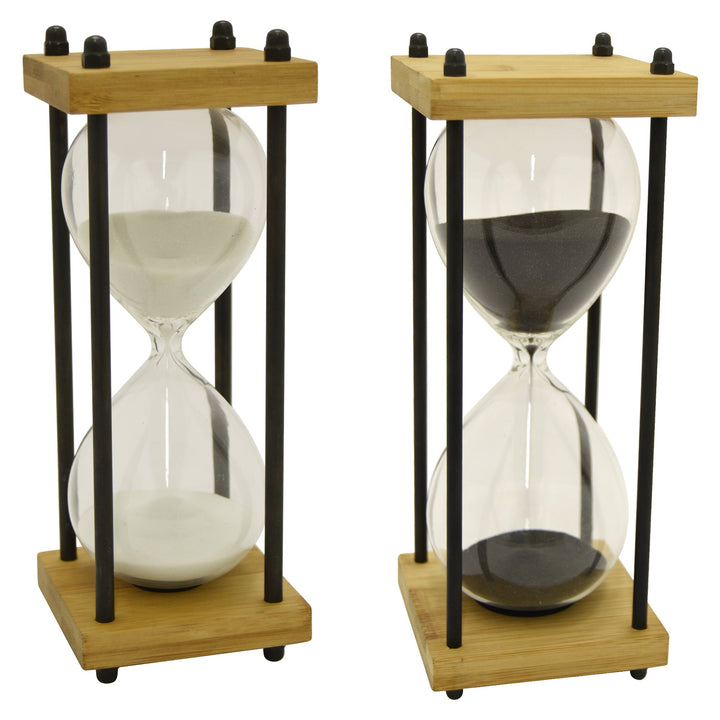 Bamboo/Glass Timer, 2 sizes, 2 colors