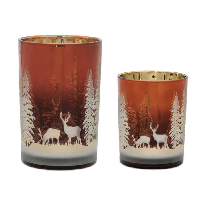 Winter Scene Candle Holder, 3 sizes