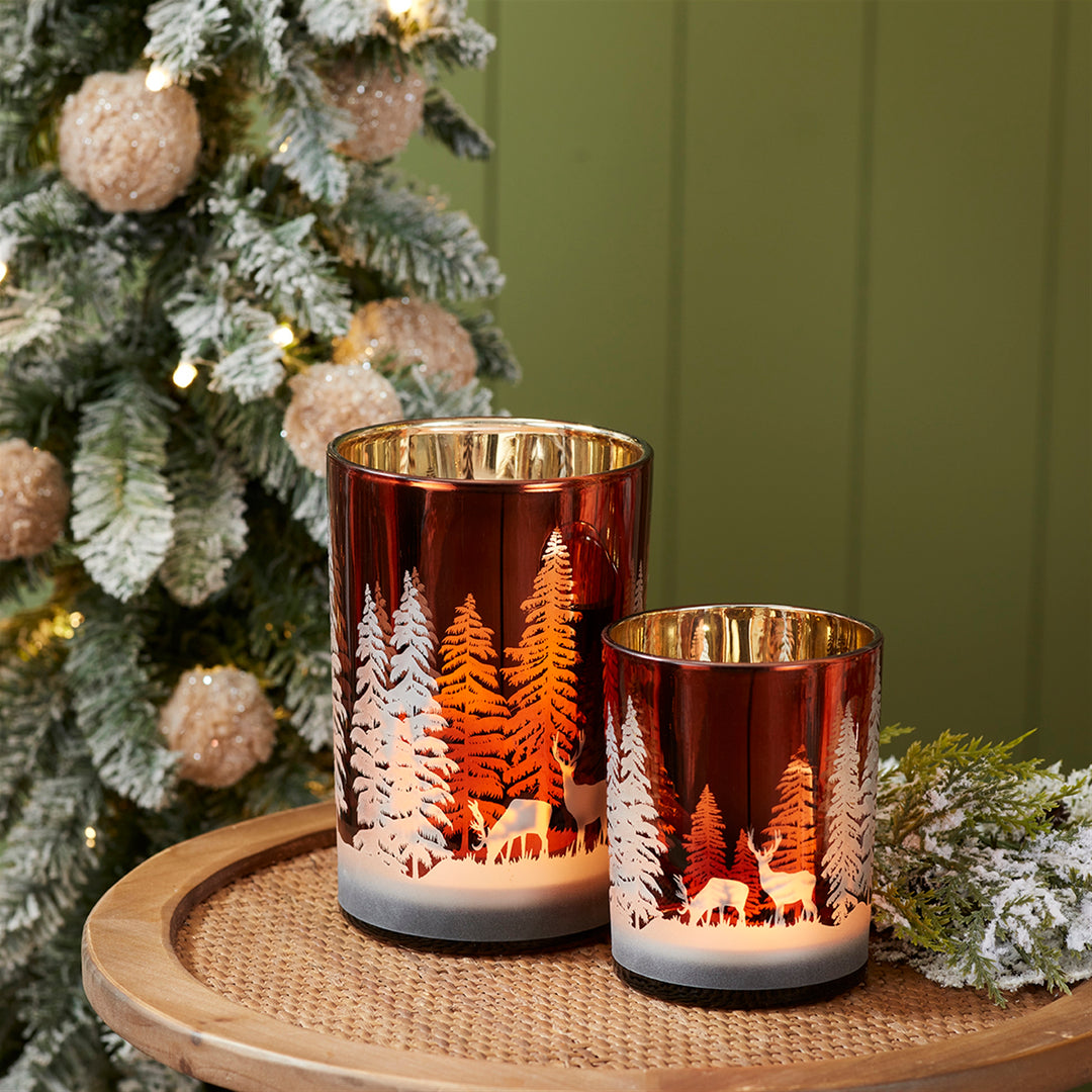 Winter Scene Candle Holder, 3 sizes
