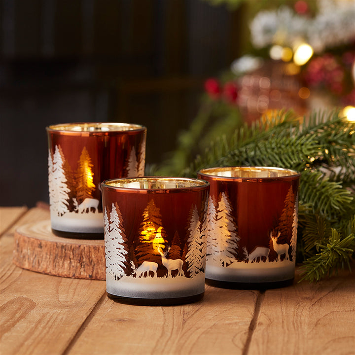 Winter Scene Candle Holder, 3 sizes