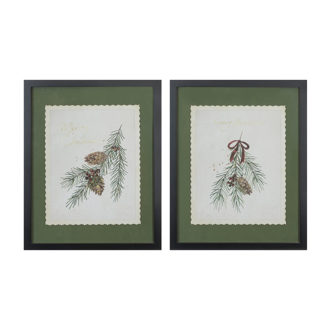 Merry Christmas and Pine Prints - 2 Styles to Choose From