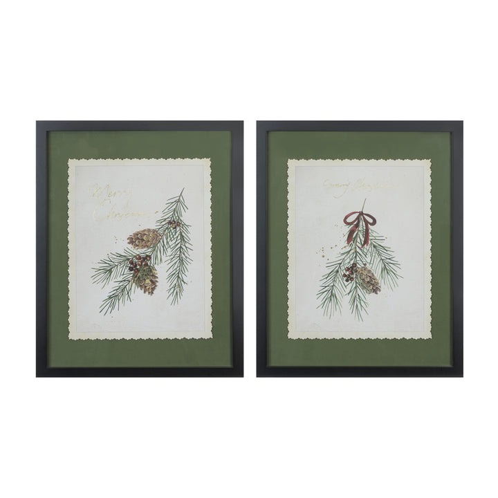 Merry Christmas and Pine Prints - 2 Styles to Choose From