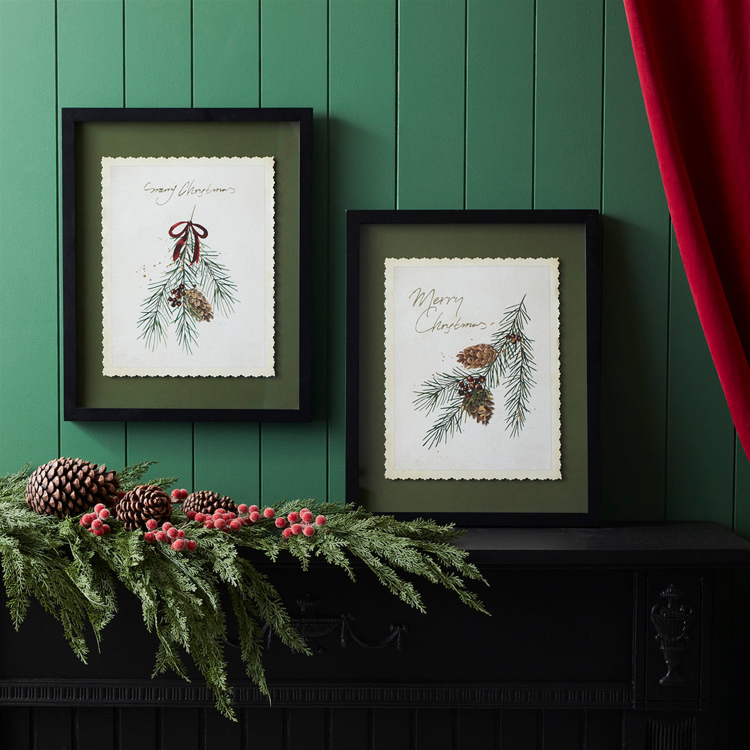 Merry Christmas and Pine Prints - 2 Styles to Choose From
