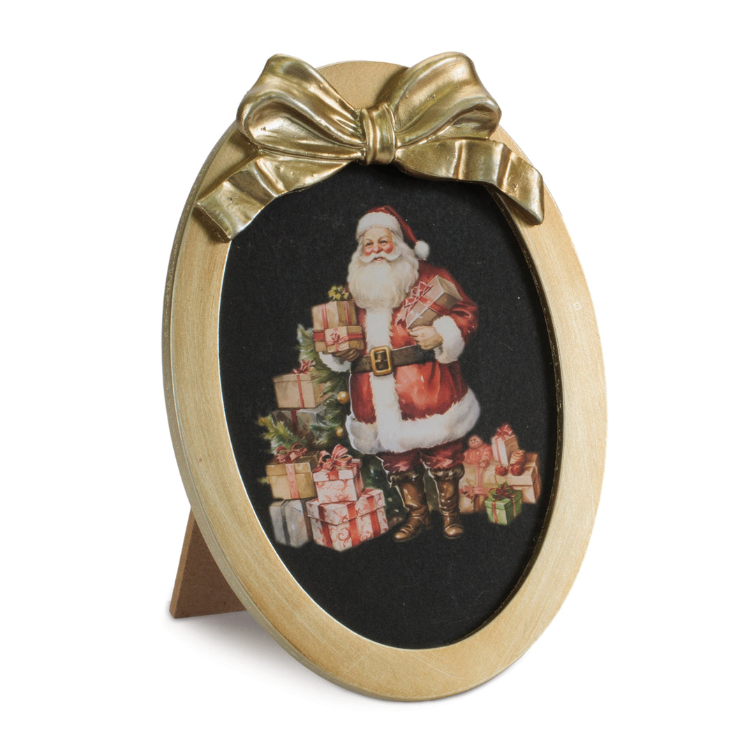 Santa Picture Frame with Bow, 2 styles