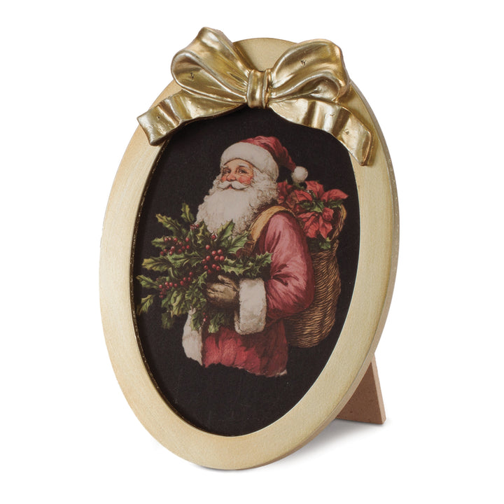Santa Picture Frame with Bow, 2 styles