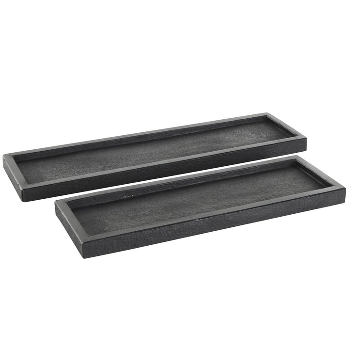 Black Marble Slim Textured Tray, 2 sizes