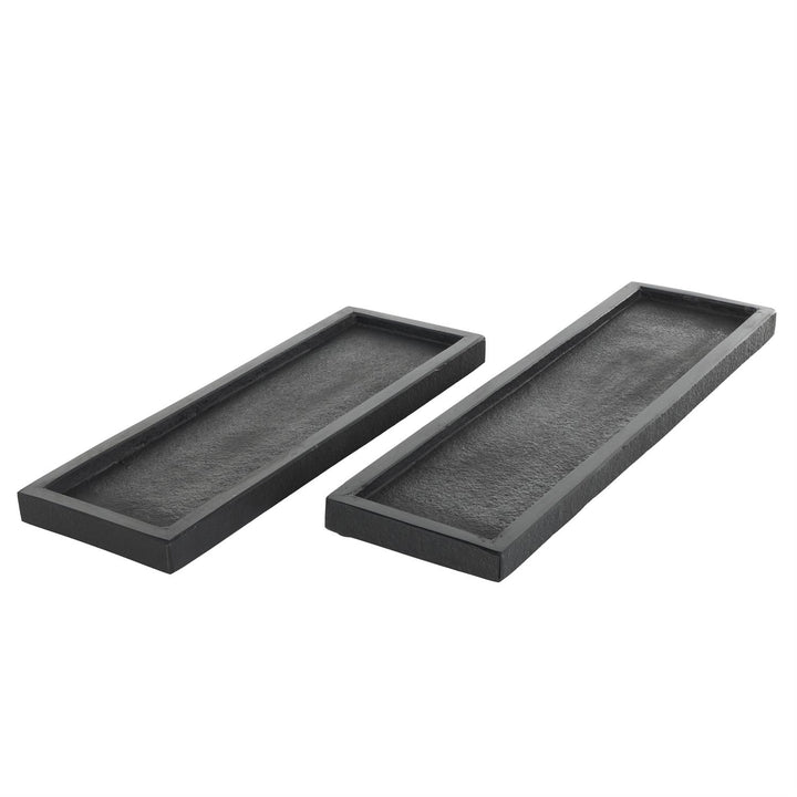 Black Marble Slim Textured Tray, 2 Sizes