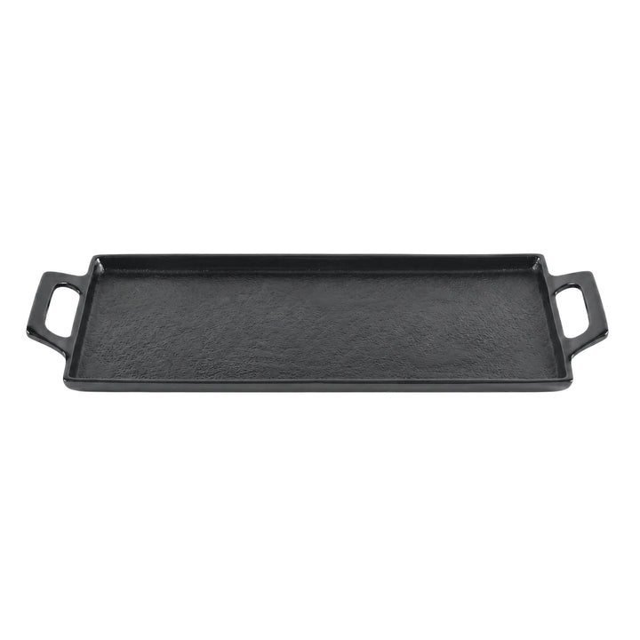 Textured Cast Aluminum Trays with Handles, 3 Colors, 2 Sizes