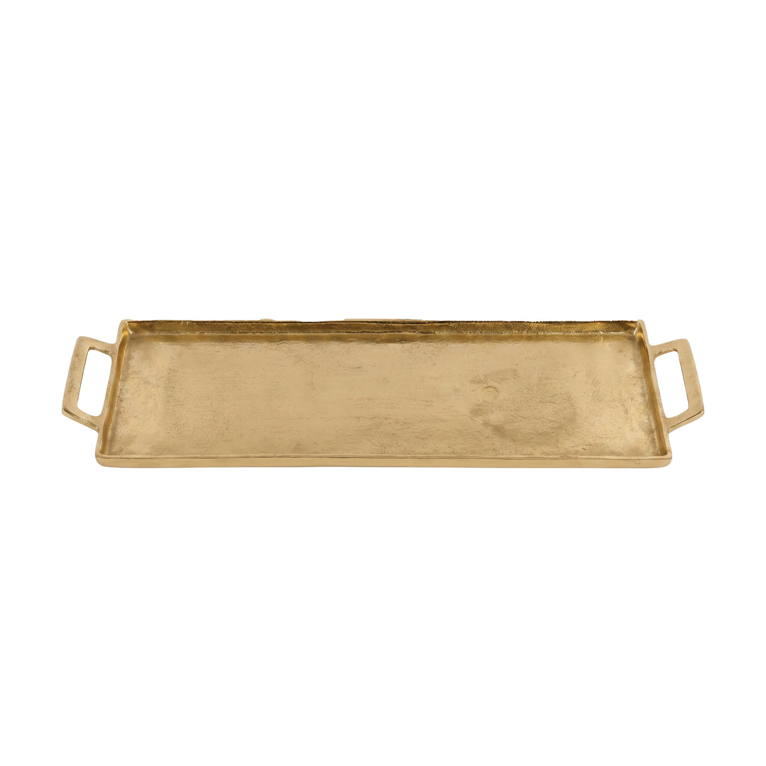 Textured Cast Aluminum Trays with Handles, 3 Colors, 2 Sizes