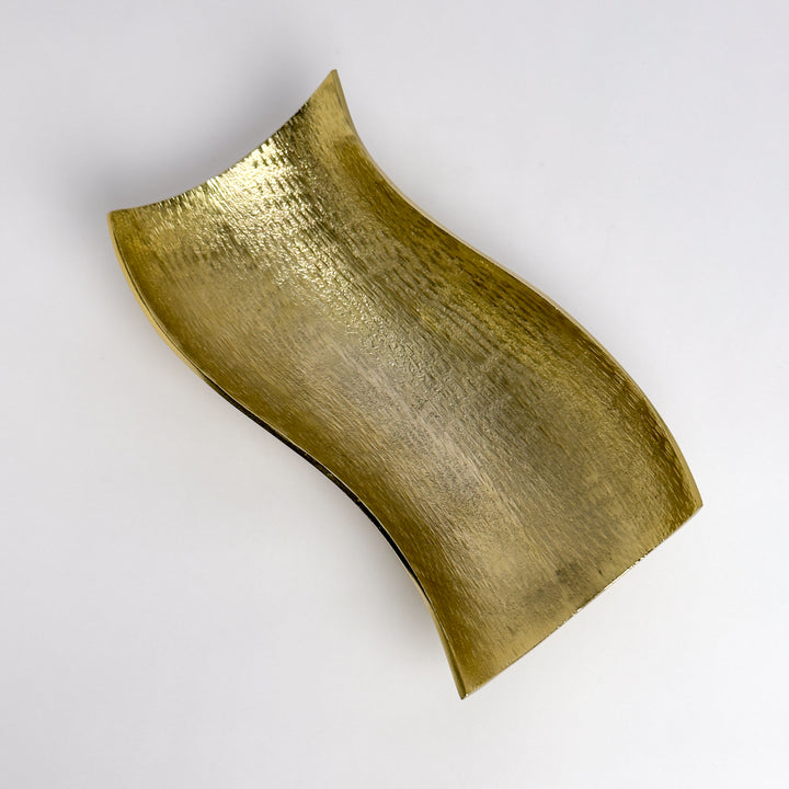 Gold Textured Wave Tray