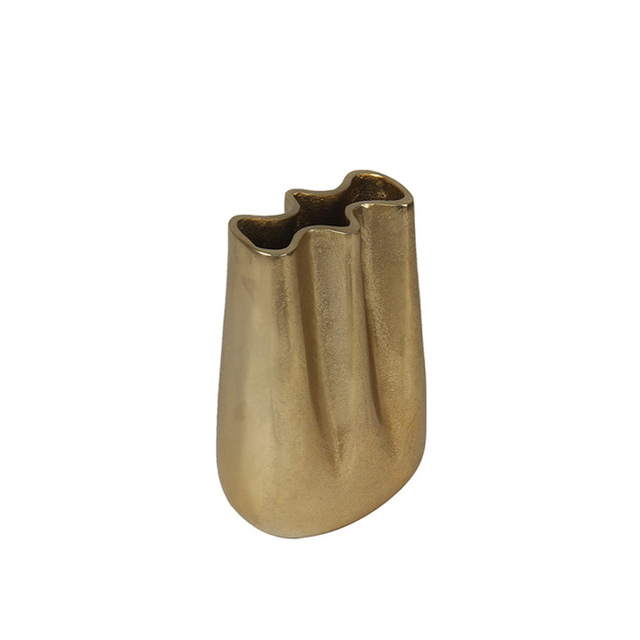 Tall Gold Sculpted Vases, 2 Sizes