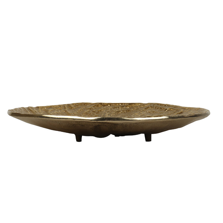 Textured Gold Aluminum Dish