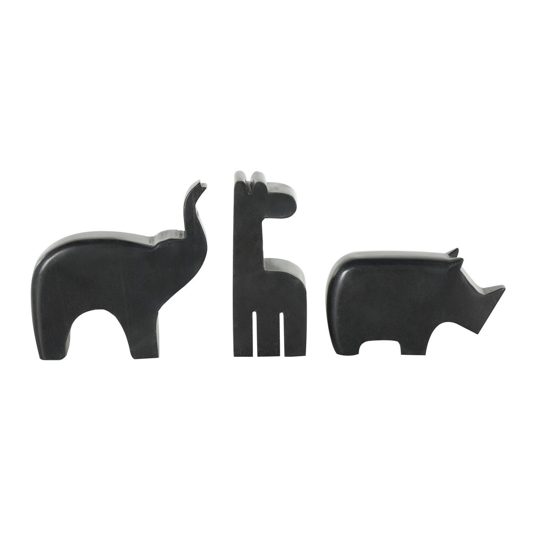 Marble Safari Animals, Set of 3 - 3 Colors