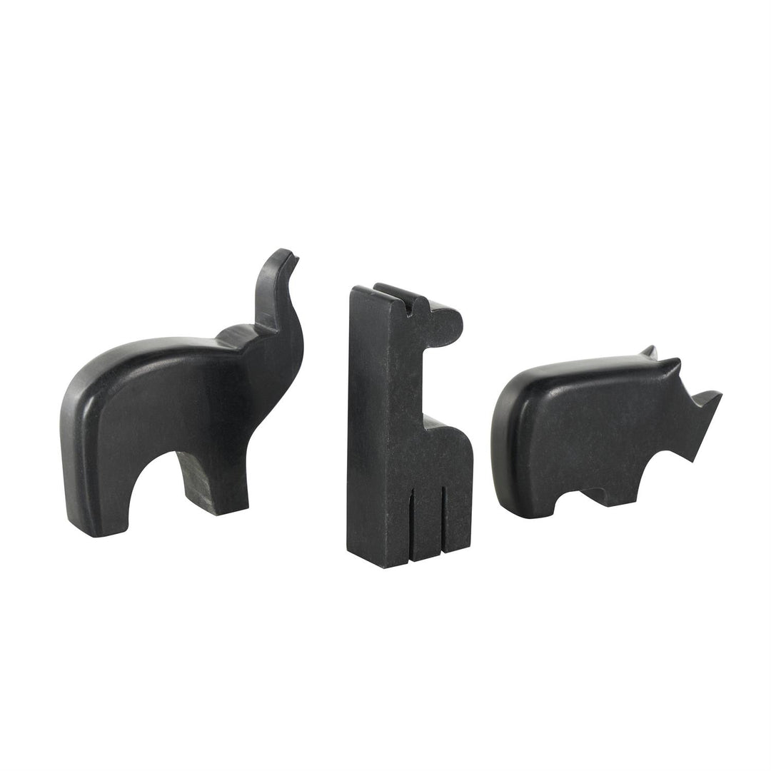 Marble Safari Animals, Set of 3 - 3 Colors