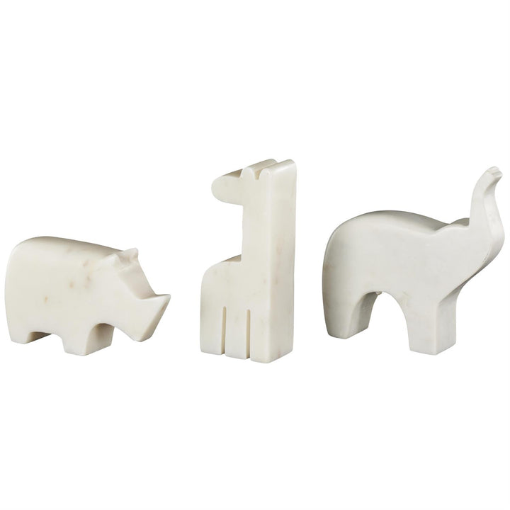 Marble Safari Animals, Set of 3 - 3 Colors