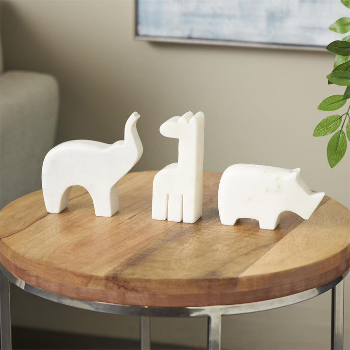 Marble Safari Animals, Set of 3 - 3 Colors