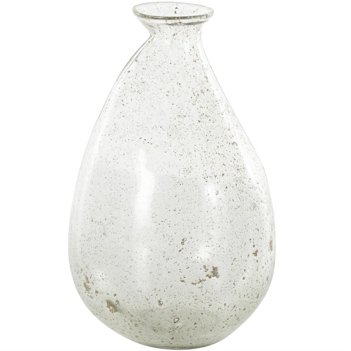 Clear Speckled Glass Vase