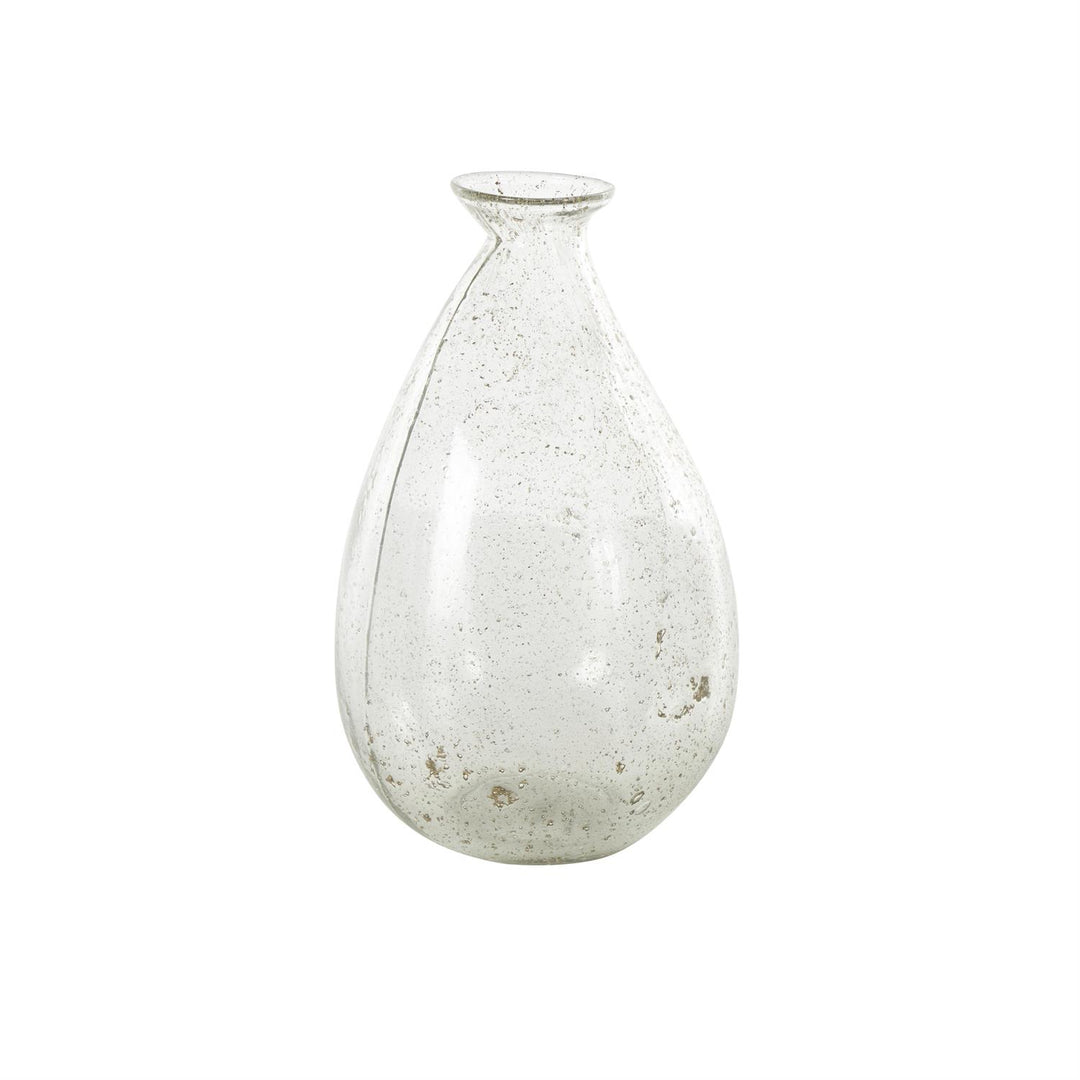 Clear Speckled Glass Vase