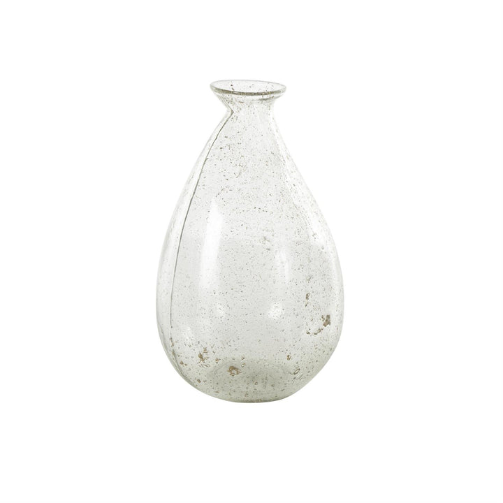 Clear Speckled Glass Vase