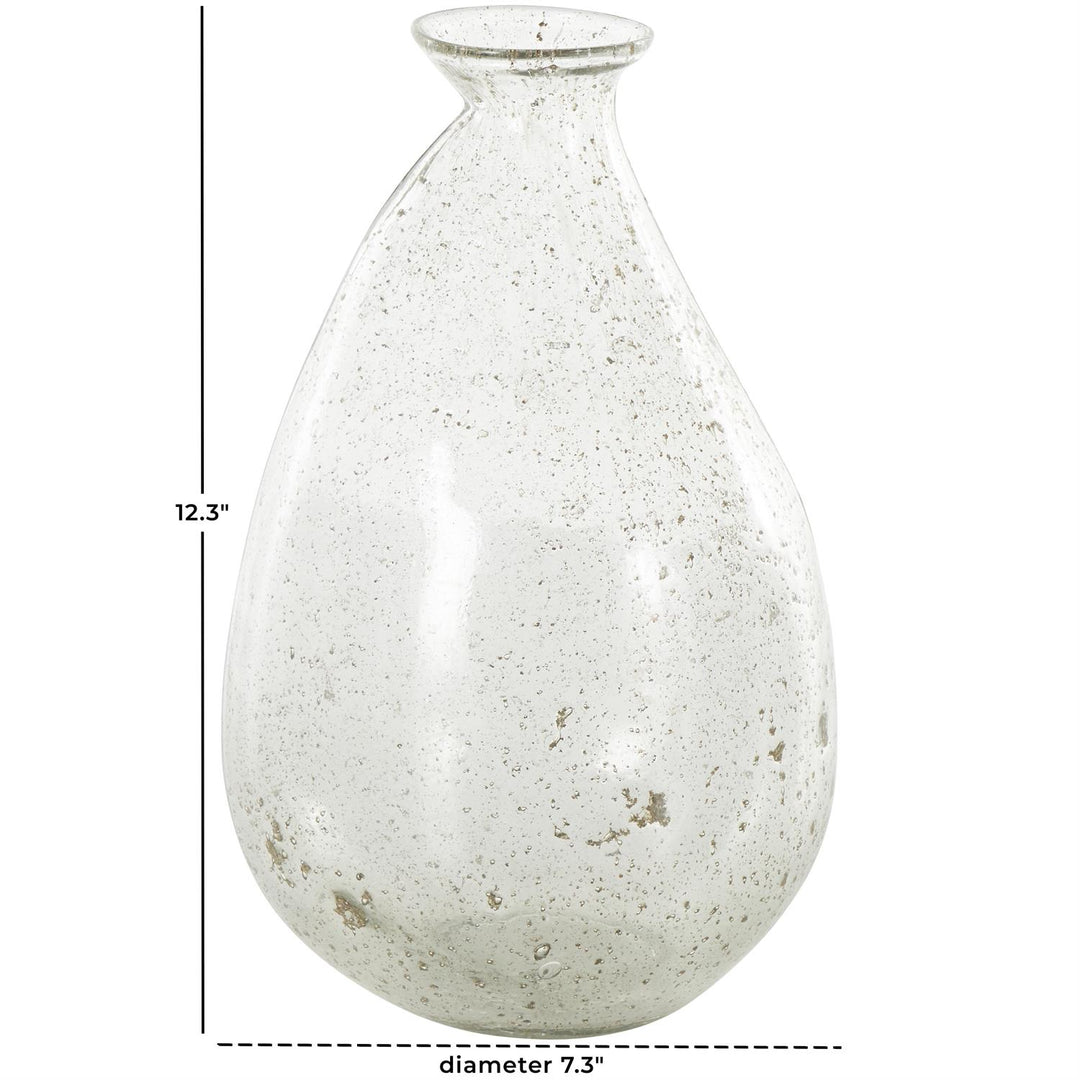 Clear Speckled Glass Vase