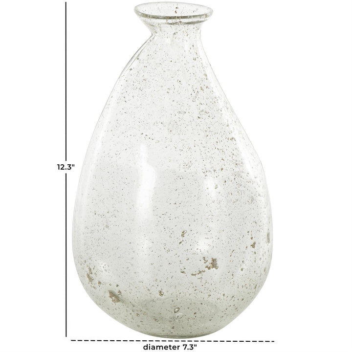 Clear Speckled Glass Vase