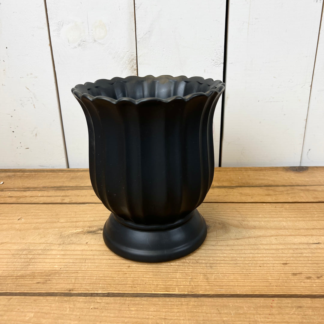 Black Fluted Urns