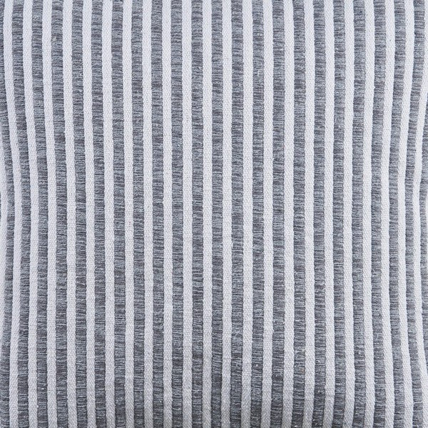 Gray and White Striped Pillow