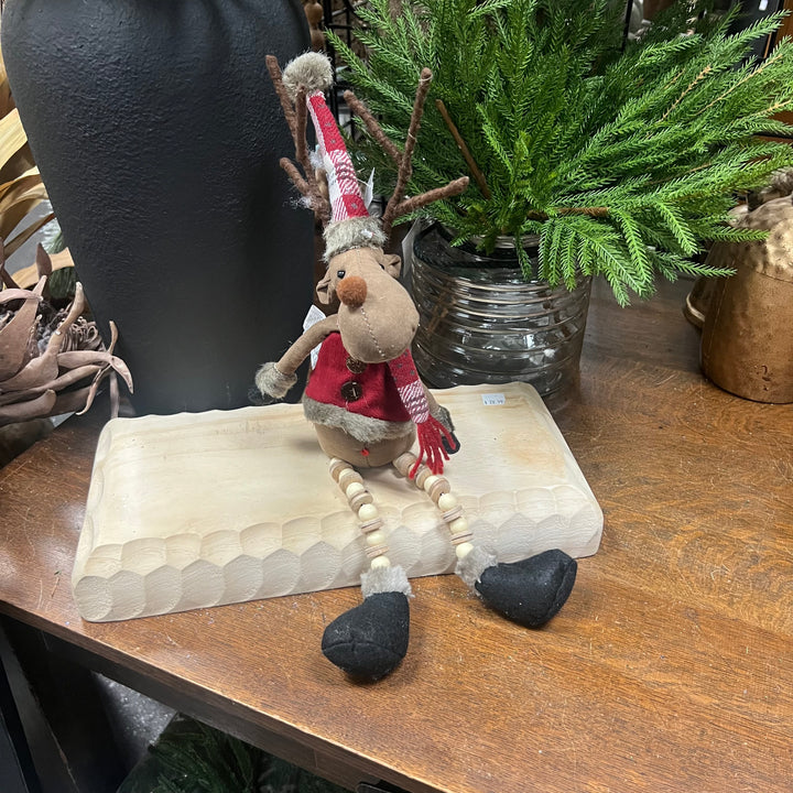 Christmas Moose with Stick Antlers