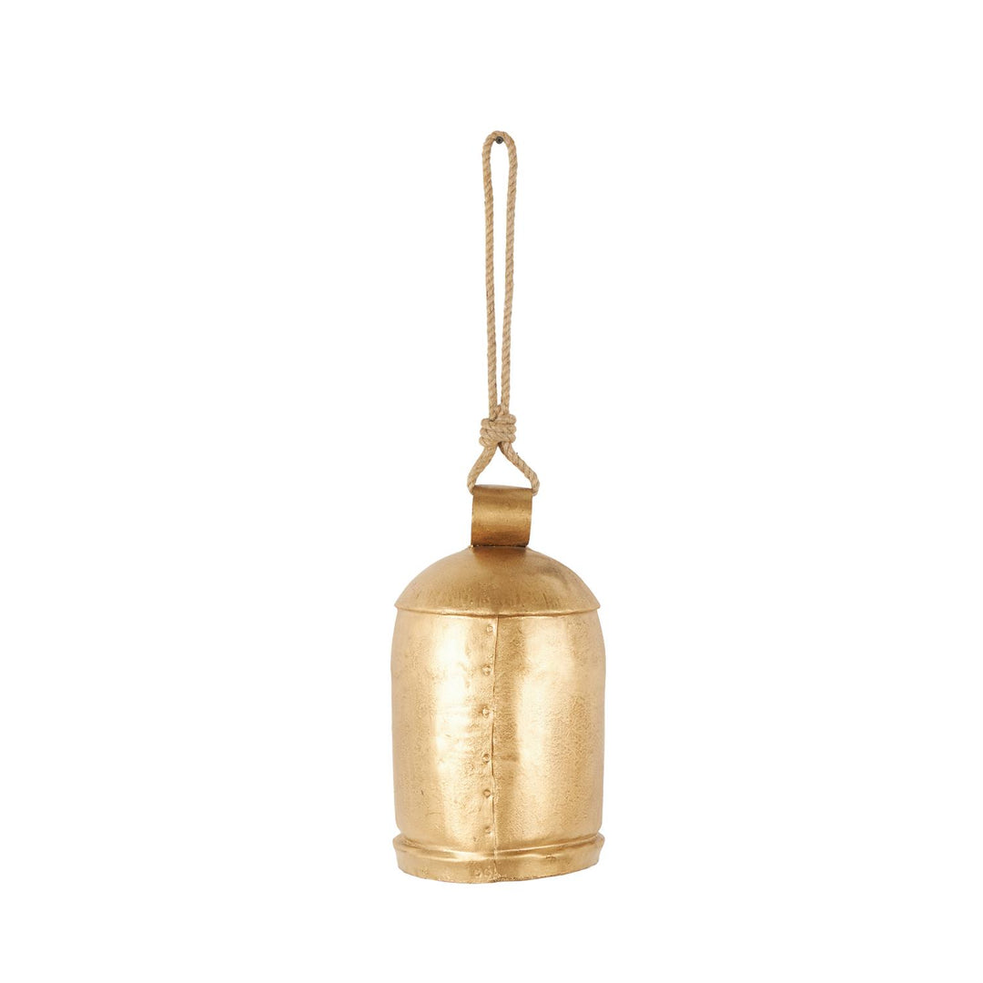 Extra Large Gold Bell with Jute Rope
