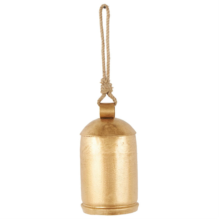 Large Gold Bell with Jute Rope