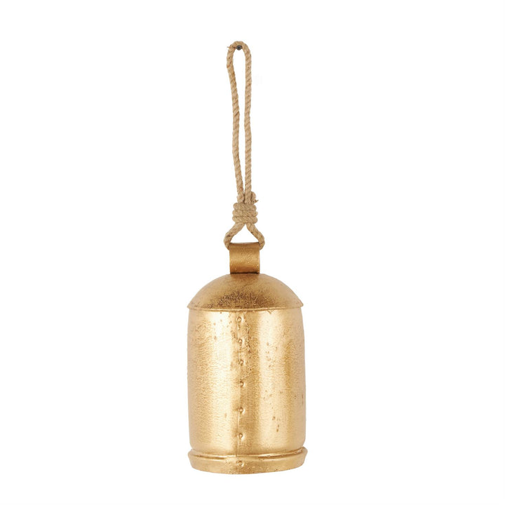 Large Gold Bell with Jute Rope