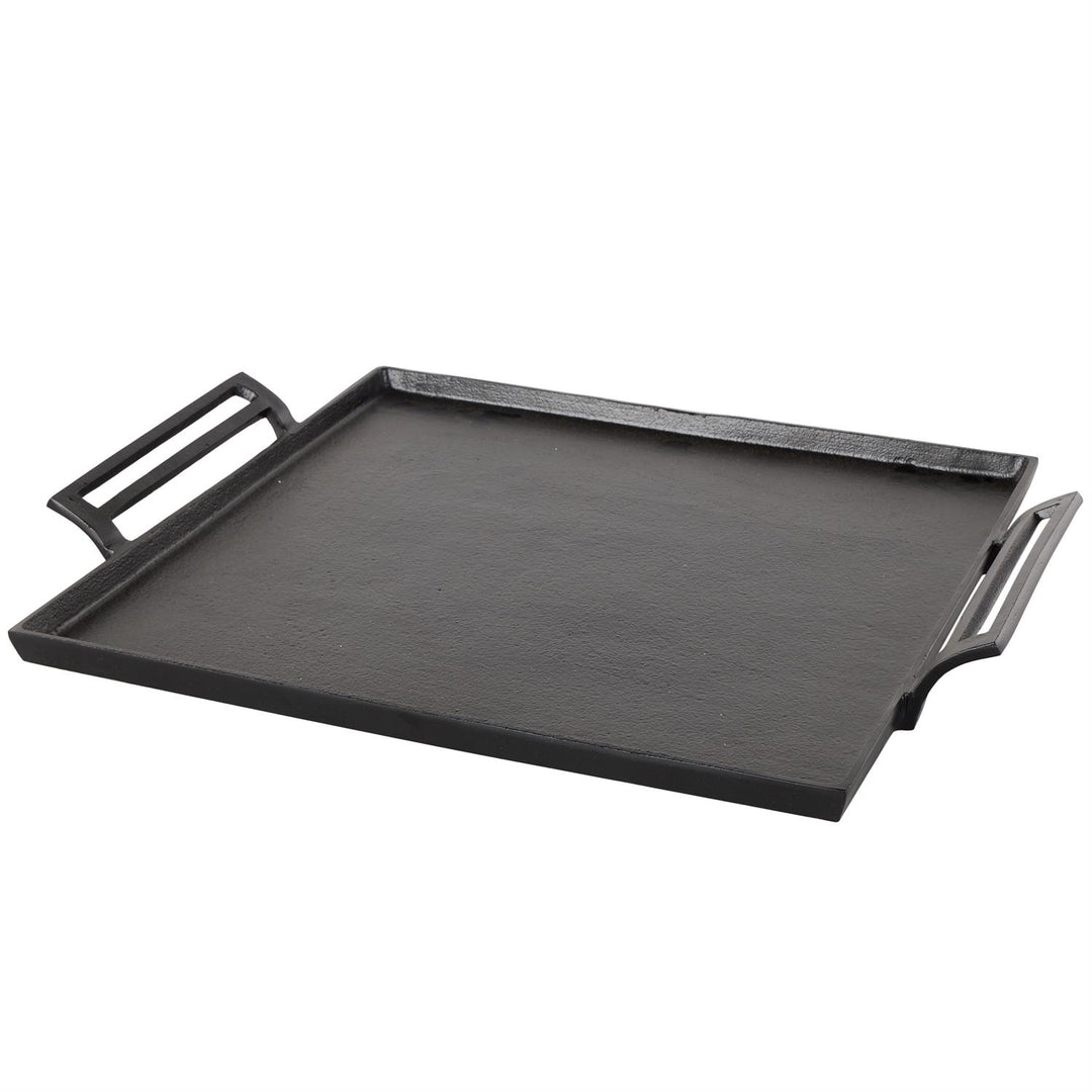 Black Aluminum Metal Square Tray with Handles
