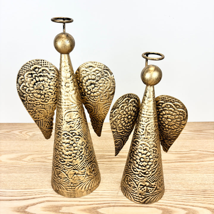 Gold Embossed Metal Angel - 2 Sizes