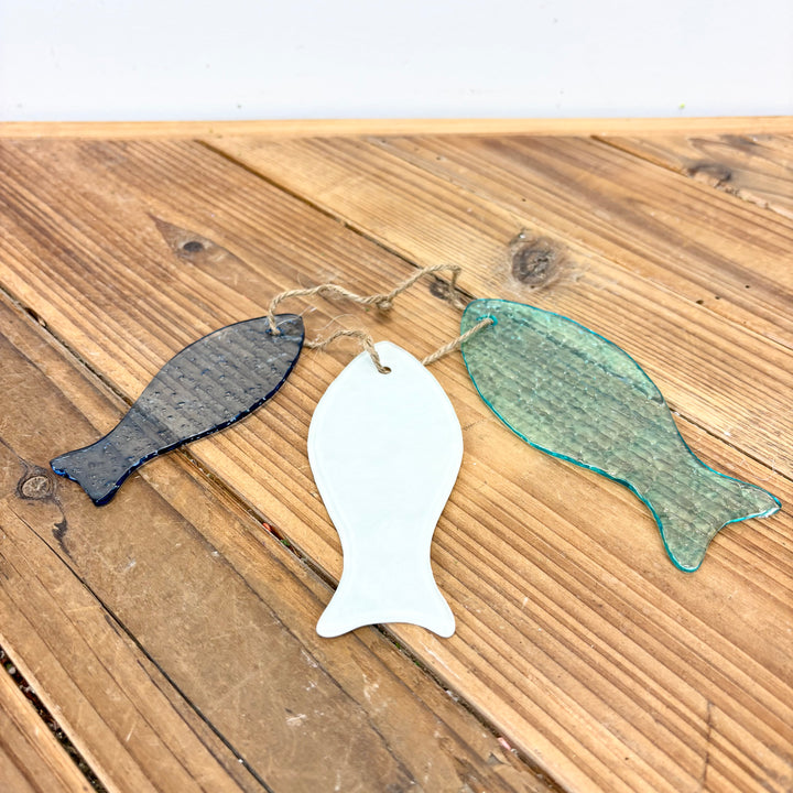 Glass Fish on Jute