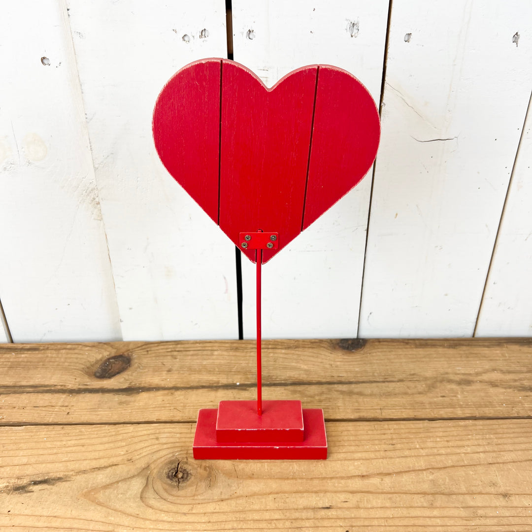 Valentine’s Day Wooden Heart on Stand