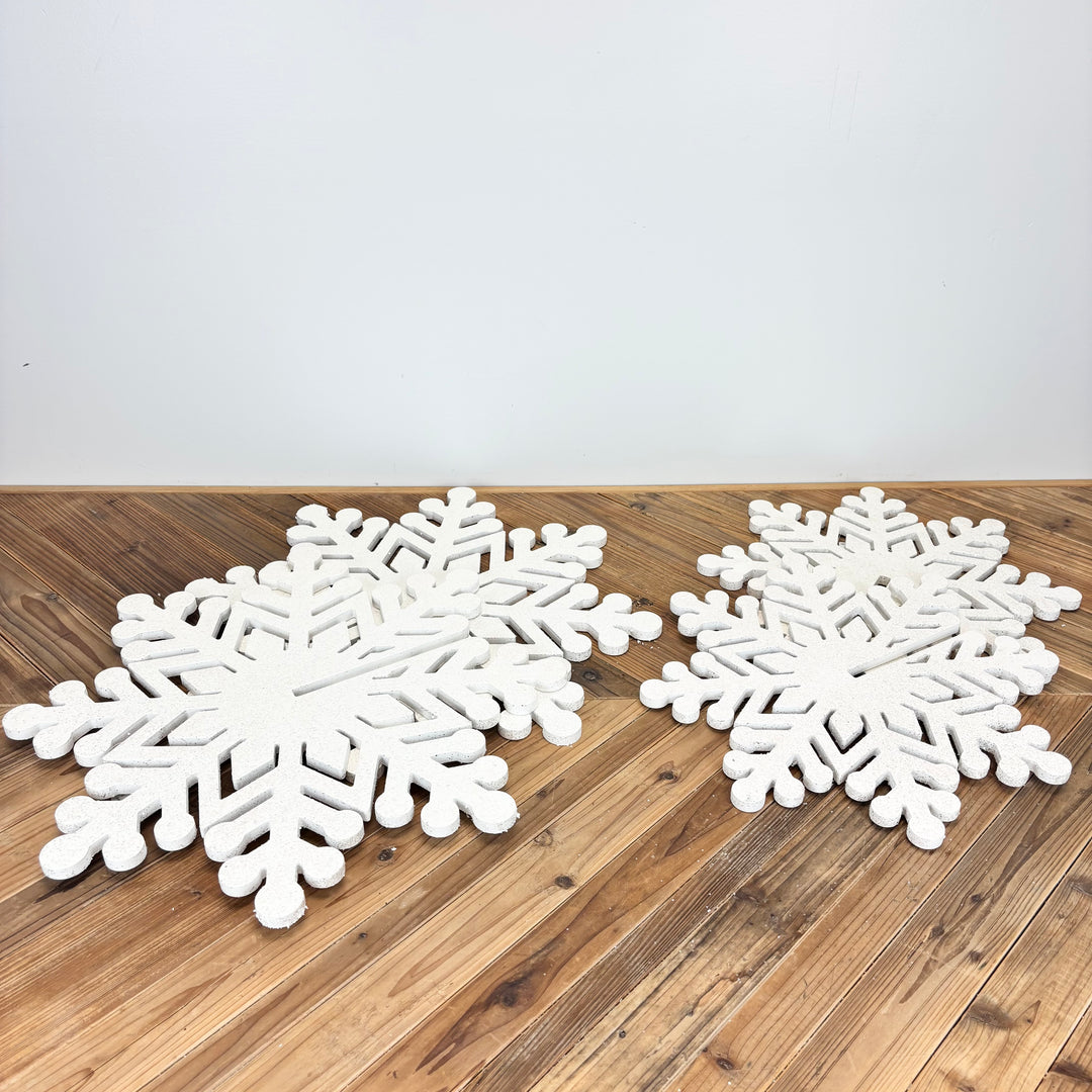 Jumbo Wood Holiday Snowflake Decor - 2 Sizes