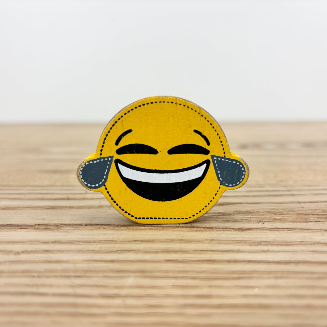 Stylized Symbols and Emojis Decorative Wooden Shapes