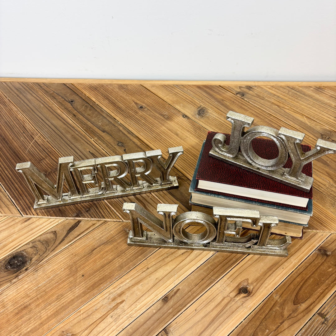 Joy, Noel, & Merry Tabletop Signs