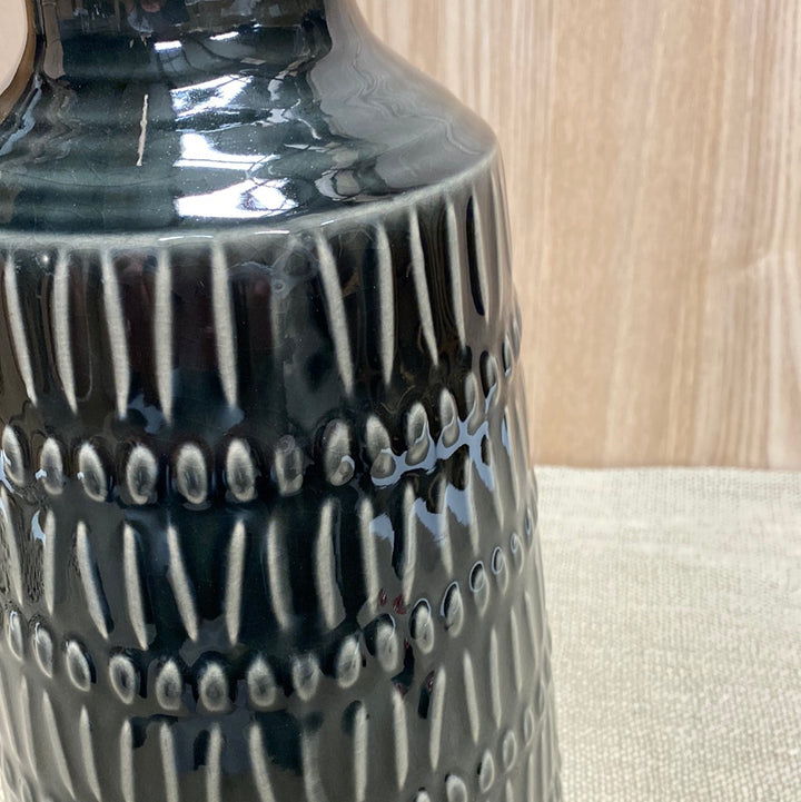 Charcoal Tribal Vase