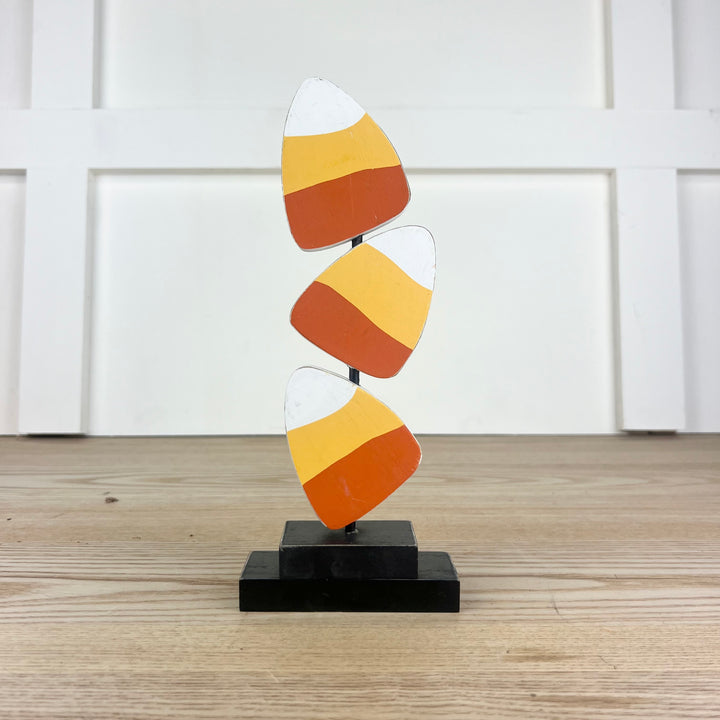 Wood Candy Corn on Stand