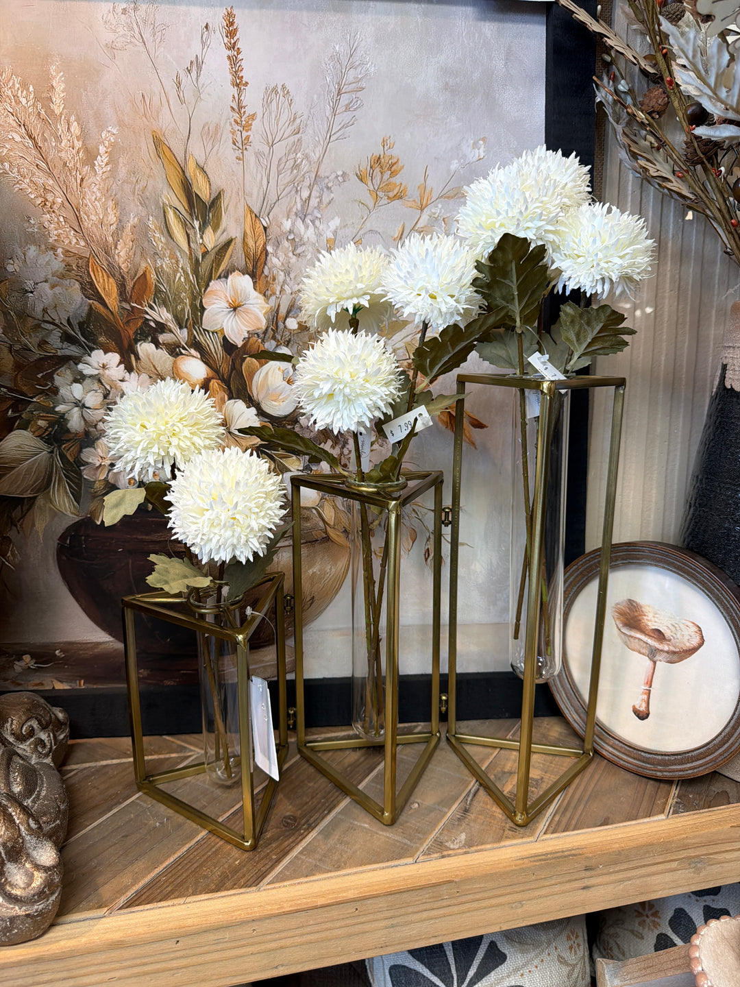 Gold Stainless Steel Metal Foldable Test Tube Vase