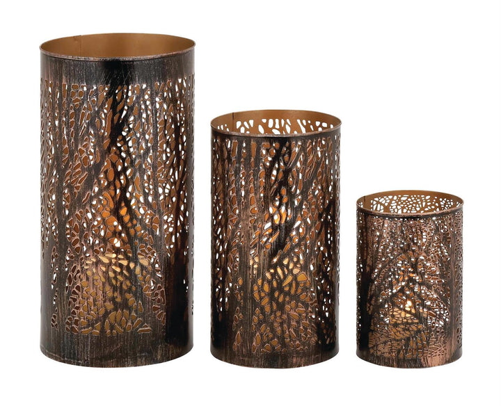 Bronze Metal Tree Branch Candle Lantern, 3 sizes