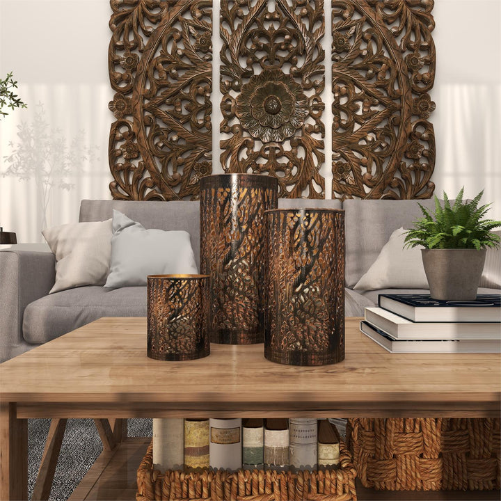 Bronze Metal Tree Branch Candle Lantern, 3 sizes