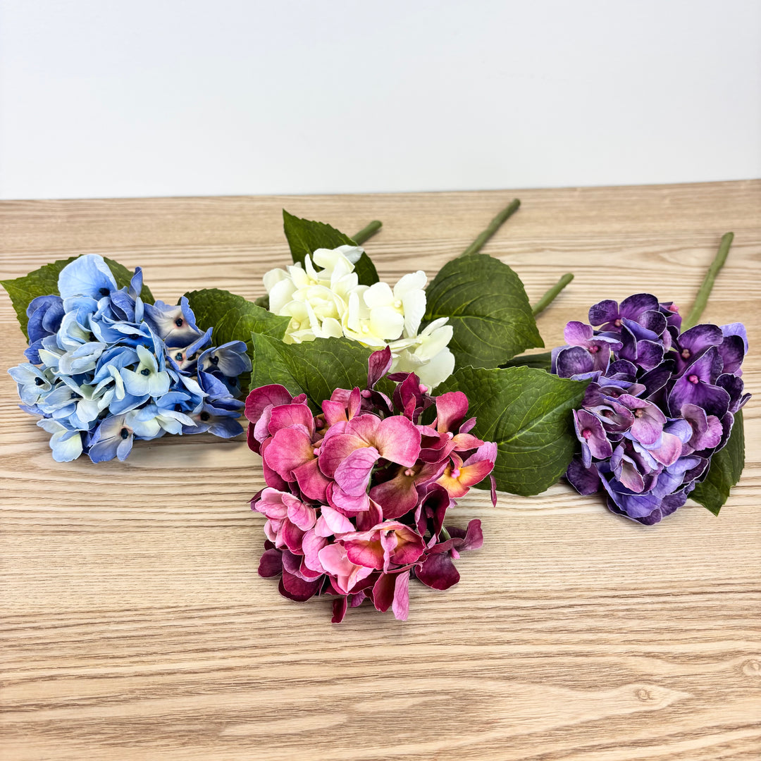 Real Feel Hydrangea Stem - 4 Colors