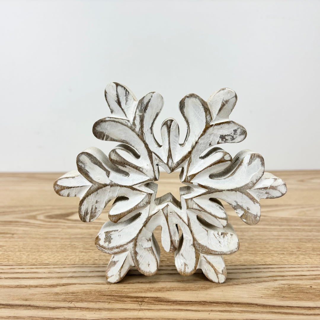 Wooden Distressed Snowflakes