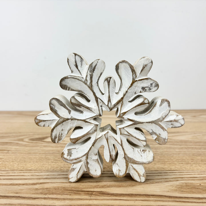 Wooden Distressed Snowflakes