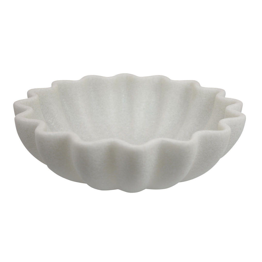 White Scalloped Bowl